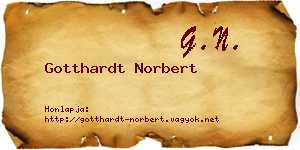 Gotthardt Norbert névjegykártya