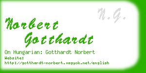 norbert gotthardt business card